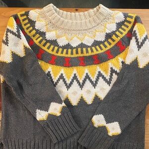 Aerie Multicolor Crew Neck Sweater size M